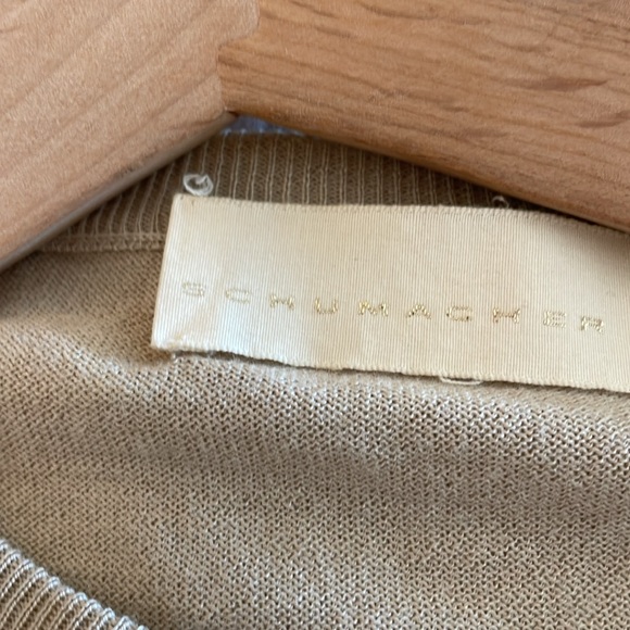 Dorothee Schumacher Embellished Camel Wool & Silk Sweater w Linen Plears; Small - Picture 13 of 15